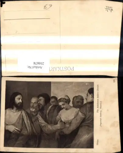 216674,Religion Künstler Ak Titian The Adulteress before Christi Jesus Jünger Religion