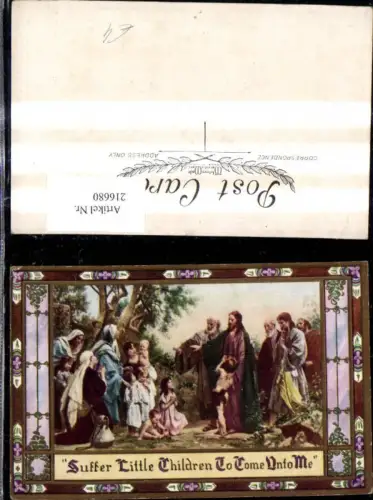 216680,Präge Ak Jesus Christus Suffer Little Children to come unto me Religion