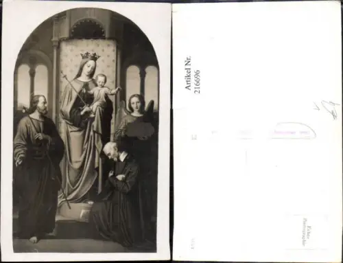 216696,Foto Ak n. Gemälde Heilige Maria Jesus Engel Religion pub Josef Neumair Imst
