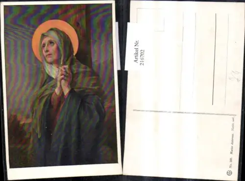 216702,Künstler Ak Mater Dolorosa Maria Betende Hände Heiligenschein Träne Religion