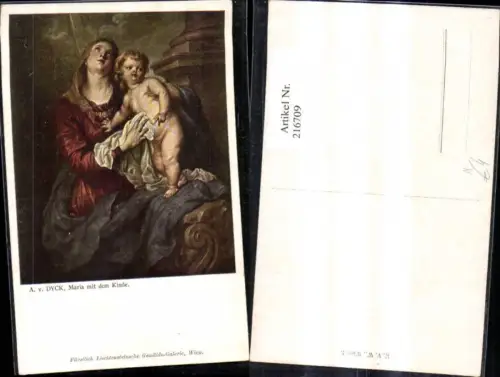 216709,Künstler Ak Anthonis van Dyck Maria m. d. Kinde Religion