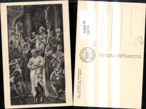 216714,Künstler Ak Paris Le Pantheon Bapteme de Clovis J. Blanc Religion
