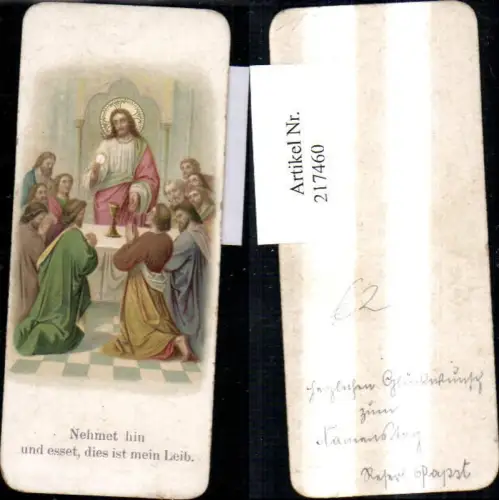 217460,Religion Heiligenbild Nehmet hin u. esset dies ist mein Leib