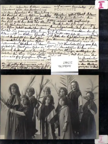 217467,Religion Offiz. Ak Passionsspiel Oberammergau 1910 Kindergruppe