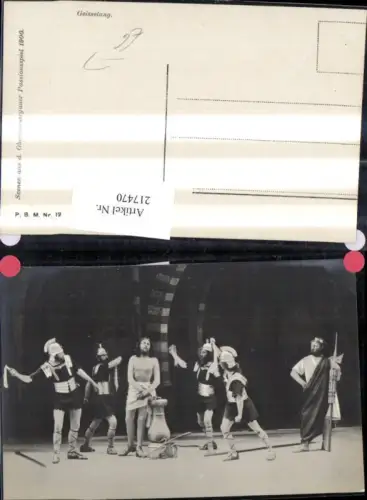 217470,Religion Scene a. d. Passionsspiele Oberammergau 1900 Geisselung