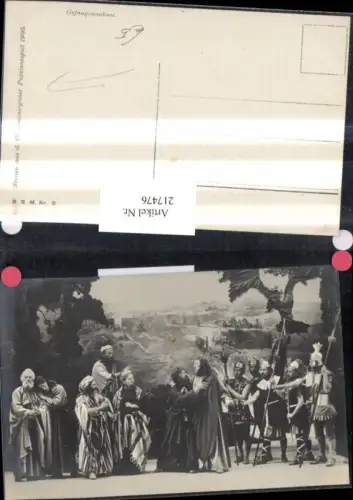 217476,Religion Scene a. d. Passionsspiele Oberammergau 1900 Gefangennahme