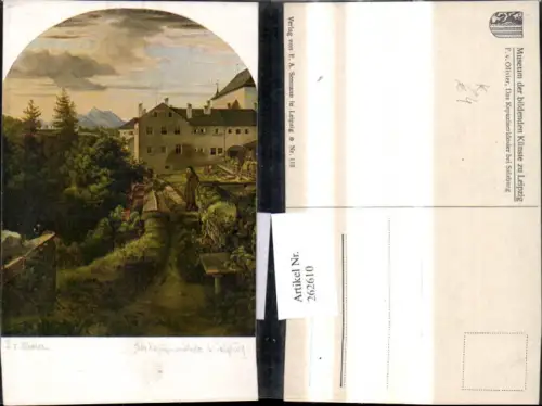 262610,Künstler Ak F. v. Olivier Das Kapuzinerkloster b. Salzburg Religion