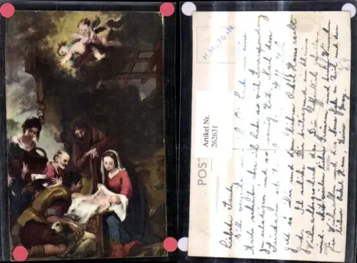 262631,Künstler Ak Murillo The holy night Die heilige Nacht Religion