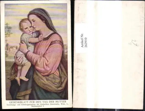 262910,Künstler Ak Frau Maria m. Jesuskind Heiligenschein Religion