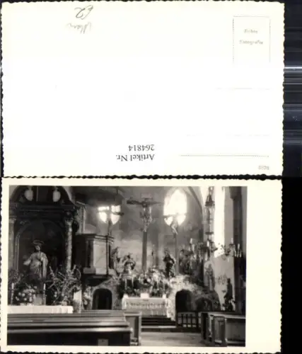 264814,Foto Ak Kirche Innenansicht Altar Religion