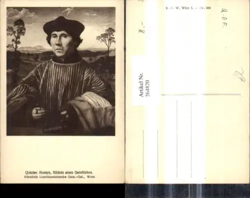 264820,Künstler Ak Quinten Massays Bildnis eines Geistlichen Religion