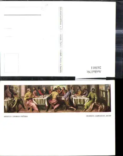 265011,Künstler Ak Roselli Zadnja Vecera Religion