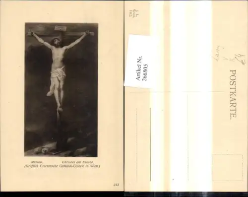 266805,Künstler Ak Murillo Christus a. Kreuze Religion pub J. Löwy Wien 243