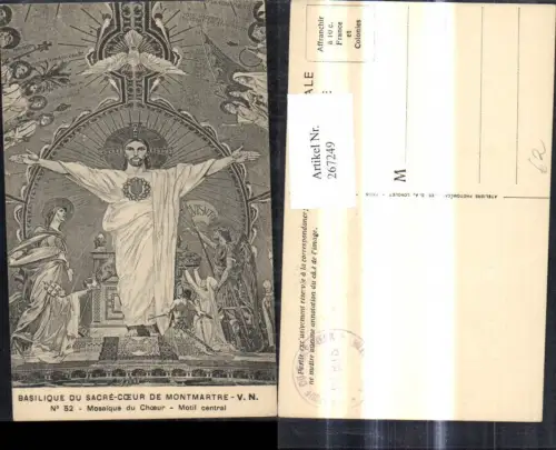 267249,Künstler Ak Basilique du Sacre Coeur de Montmartre Paris Mosaique du Choeur Religion