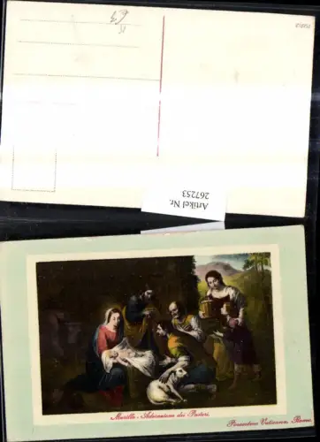 267253,Künstler Ak Murillo Adorazione di Pastori Heilige Familie Jesuskind Krippe Religion