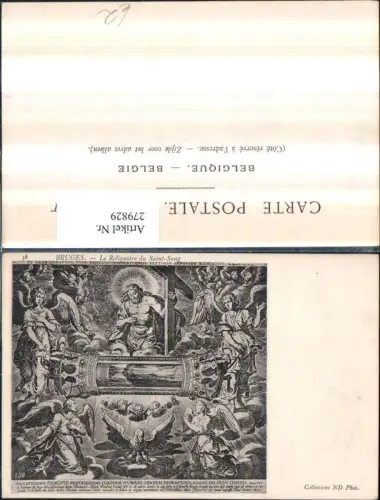 279829,Religion Bruges Gemälde Le Reliquaire du Saint-Sang Engeln Jesus Kreuz