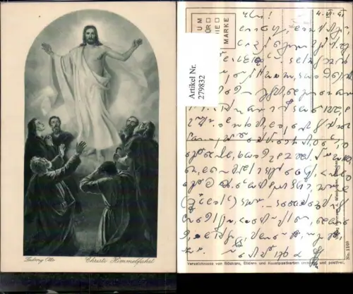 279832,Künstler AK Ludwig Otto Religion Christi Himmelfahrt Jesus Jünger