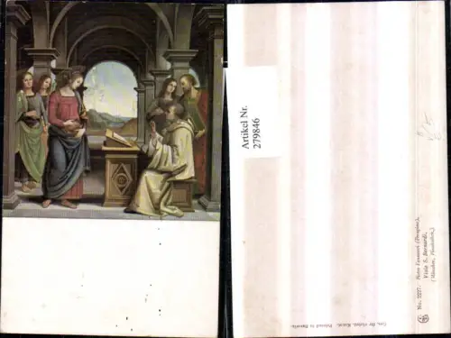 279846,Künstler AK Pietro Vannucci Religion Visio S. Bernardi Heiliger pub Pinakothek München 2227