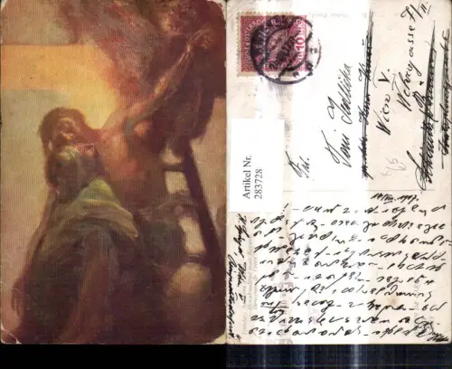 283728,Künstler Ak Touche Herabnahme v. Kreuze Jesus Kreuz Religion