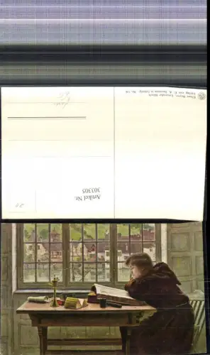 303305,Künstler Ak Claus Meyer Lesender Mönch Lesen Religion