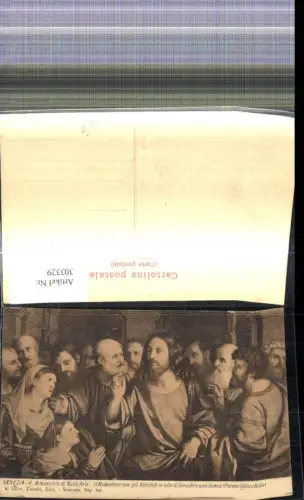 303329,Künstler Ak Il Redentore con gli Apostoli in atto di benedire una donna Religion