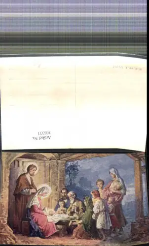 303331,Künstler Ak Jesuskind Krippe Bethlehem Religion pub B.K.W.I. Brüder Kohn 3353/3