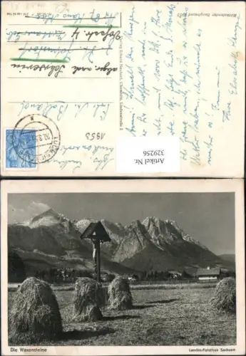 329256,Die Waxensteine m. Marterl Wegkreuz Heureiter Religion