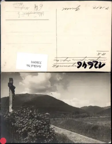 338091,Foto Ak Wegkreuz Kreuz Weg Landschaft Religion