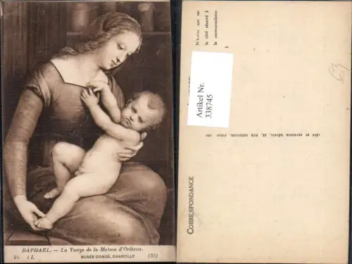 338745,Künstler Ak Raphael La Vierge de la Maison d Orleans Religion