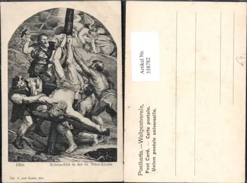 338782,Künstler Ak Peter Paul Rubens i. d. St Peter Kirche Cölm Religion