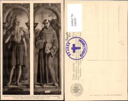 338797,Künstler Ak Marco Palmezzano Der heil. Hieronymus u. Franziskus Religion