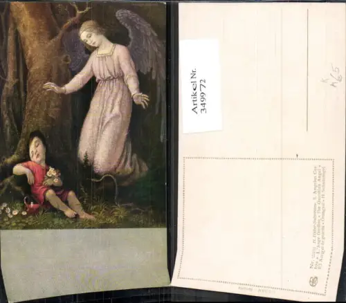 349972,Künstler Ak H. Huber-Sulzemoos S. Angelus Custos Engel m. Kind Religion