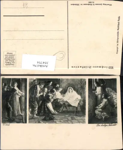 354754,Künstler Ak W. Firle Die heilige Nacht Religion pub Wiechmann 8093