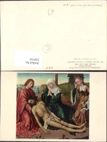 354755,Künstler Ak Geraerd David Lamentation at the Foot of the Cross Jesus liegt b. Kreuz Religion