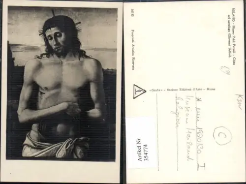 354774,Künstler Ak Giovanni Bellini Cristo nel sarcofago Religion
