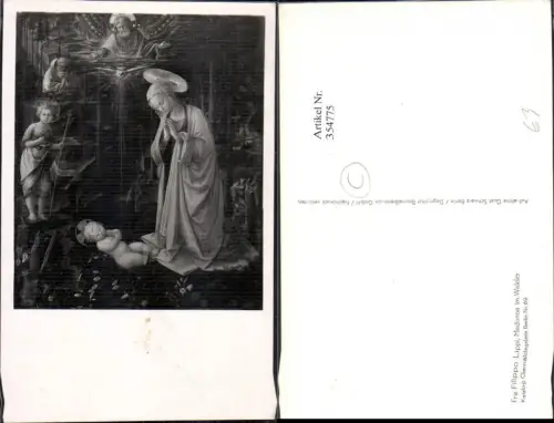 354775,Künstler Ak Frau Filippo Lippi Madonna im Walde Religion