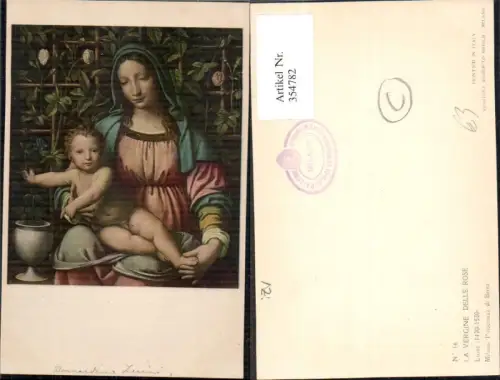 354782,Künstler Ak Luini La Vergine Delle Rose Religion
