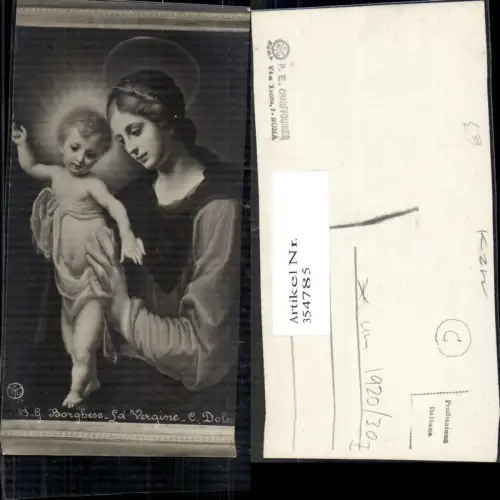 354785,Künstler Ak G. Borghese La Vergine Maria Jesuskind Religion