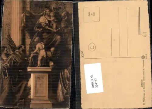 354787,Künstler Ak P. Veronese La Madonna col Bambino e vari Santi Religion