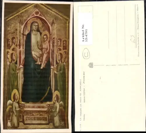 354791,Künstler Ak Giotto La Vergine col Figlio ed Angeli Religion