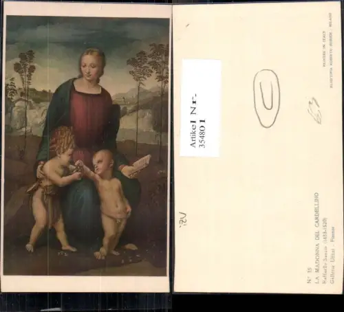 354801,Künstler Ak Raffaello Sanzio La Madonna del Cardellino Religion