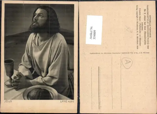 354809,Offizielle Postkarte Passionsspiele Oberammergau 1930 Lang Alois a. Jesus Religion