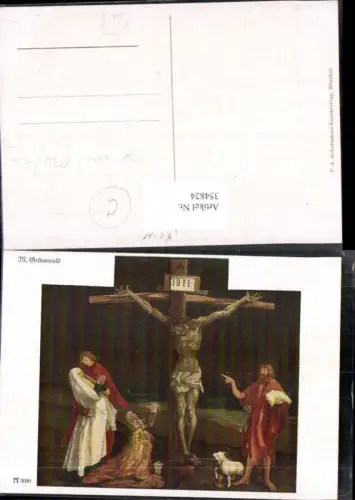 354824,Künstler Ak M. Grünewald Jesus a. Kreuz Religion pub F. A. Ackermann 3090