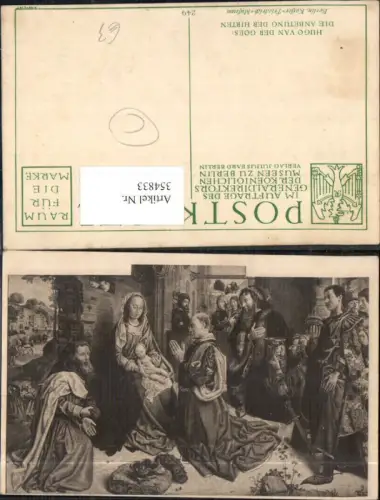 354833,Künstler Ak Hugo van der Goes Die Anbetung der Hirten Religion