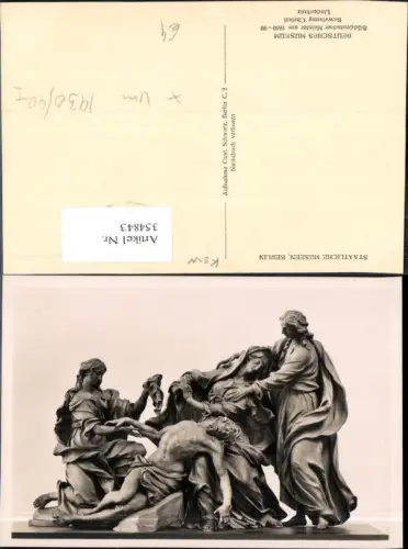 354843,Süddeutscher Meister Beweinung Christi Lindenholz Statue Religion