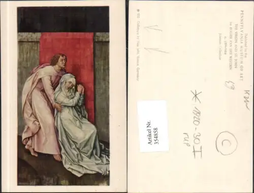 354858,Künstler Ak Rogier van der Weyden The Virgin and St John Religion
