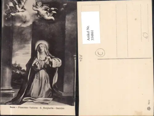 354861,Künstler Ak Guercino S. Margherita Pinacoteco Vaticana Roma Rom Religion