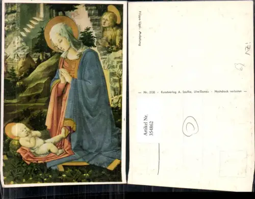 354862,Künstler Ak Filippo Lippi Anbetung Religion
