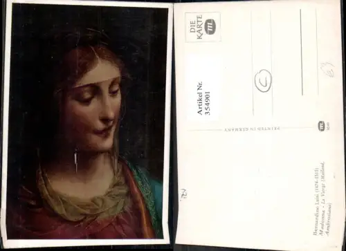 354901,Künstler Ak Bernardino Luini Madonna La Vierge Religion