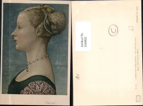 354902,Künstler Ak Pier della Francesca Ritratto d Incognita Religion